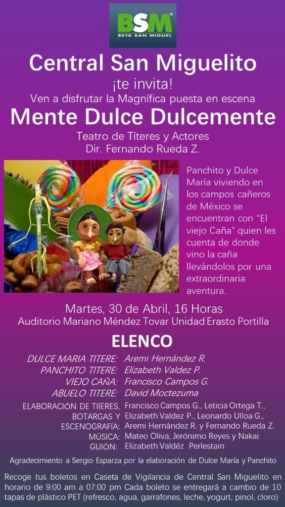 Ven a ver “Mente Dulce, Dulcemente”, Teatro.