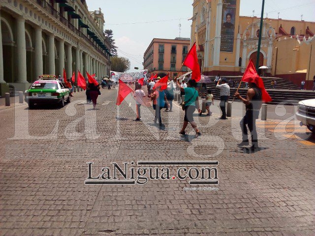 Se manifiestan integrantes de MILES en Xalapa