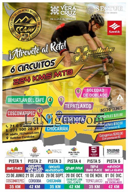 Córdoba será uno de los anfitriones de las competencias de Circuito Ciclista de las Altas Montaña