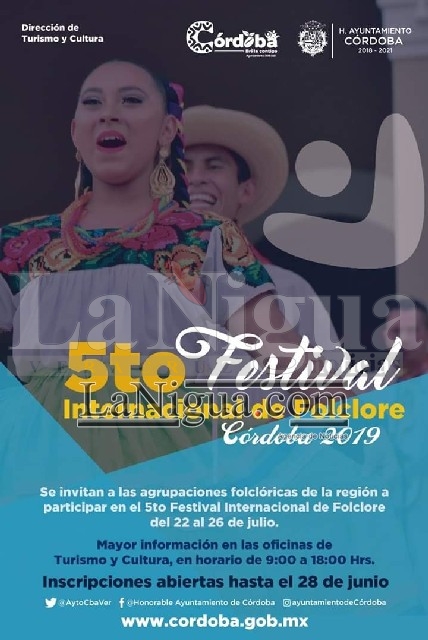 Se llevará a cabo el quinto “Festival internacional del folclore de Córdoba 2019”