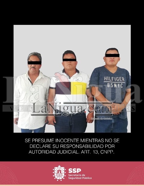 Detiene SSP a tres individuos por presunta portación de armas de fuego