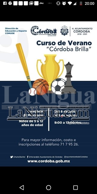 Invita ayuntamiento de Córdoba a curso de verano