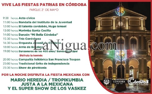 Vivirán cordobeses Fiestas Patrias a lo grande