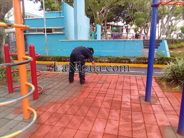 Realizan mantenimiento en Parque de San José