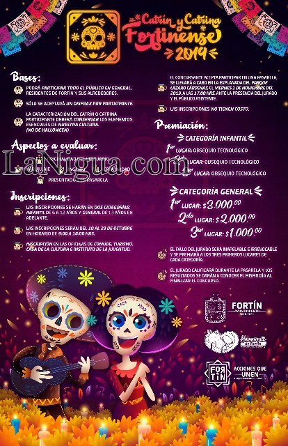 Convocan a concurso de Catrín y Catrina Fortinense 2019