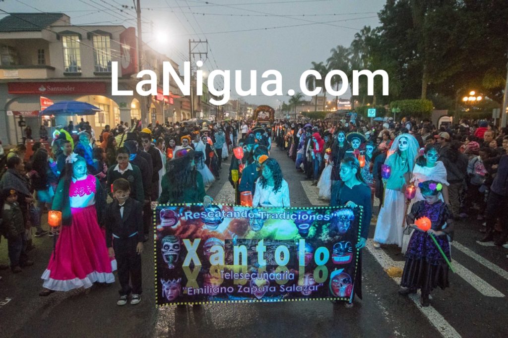 Se realiza con éxito desfile de Xantolo y concurso de Catrinas en Fortín