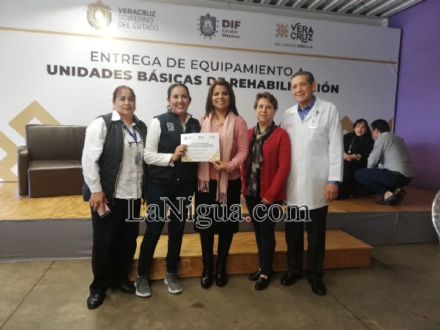 DIF Fortín recibió equipamiento para Unidad Básica de Rehabilitación por parte de DIF Estatal