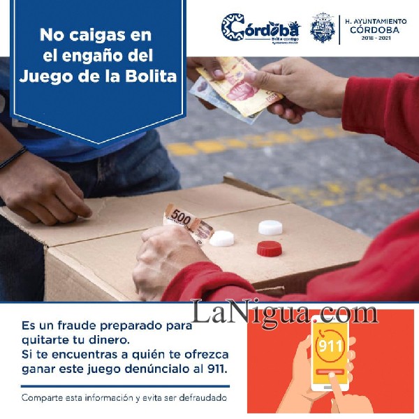 Ayuntamiento de Córdoba alerta a ciudadanos por “juego de la bolita”