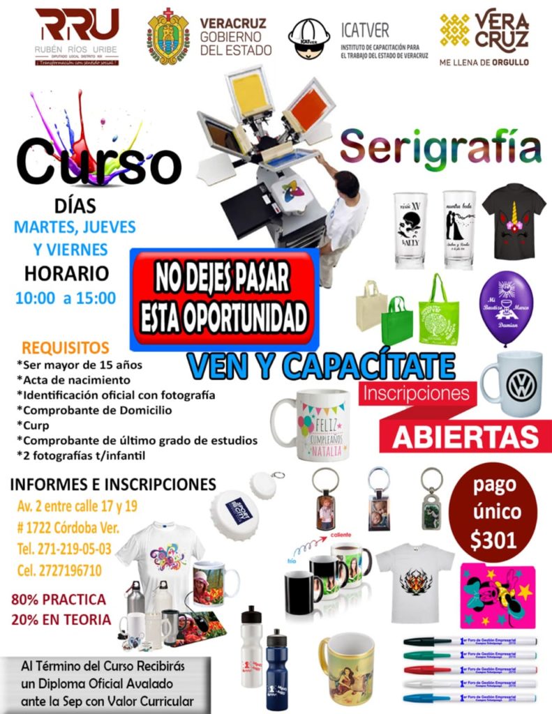 Invita diputado Ríos Uribe a curso de serigrafía