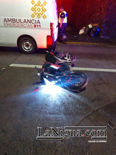 Embiste chevi a motociclista y este se da a la fuga