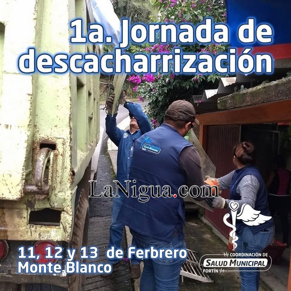 Monte Blanco recibirá la primera Jornada de Descacharrización de 2020