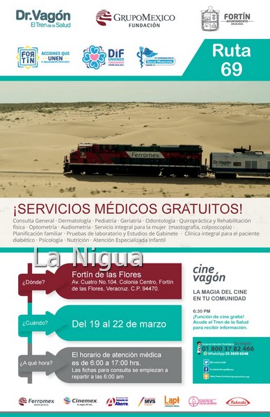 Fundación Grupo México reagenda fecha de Dr. Vagón, brindará servicio del 19 al 22 de Marzo