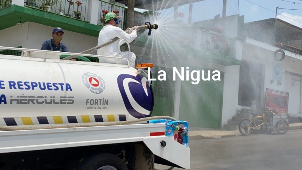 Continúan labores de desinfección en colonias y comunidades de Fortín