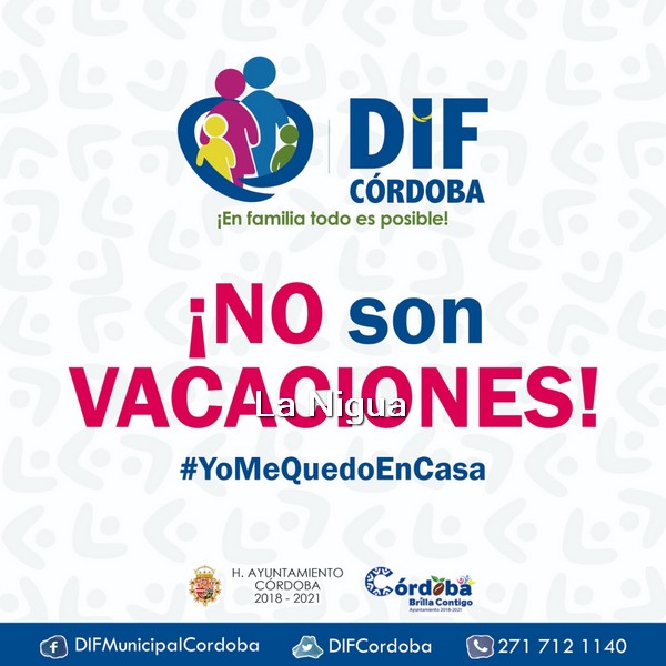 Refuerza DIF Córdoba campaña de concientización “Yo Me Quedo En Casa”
