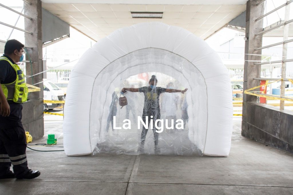 Ayuntamiento de Córdoba instala túnel sanitizante en Terminal de Autobuses Córdoba