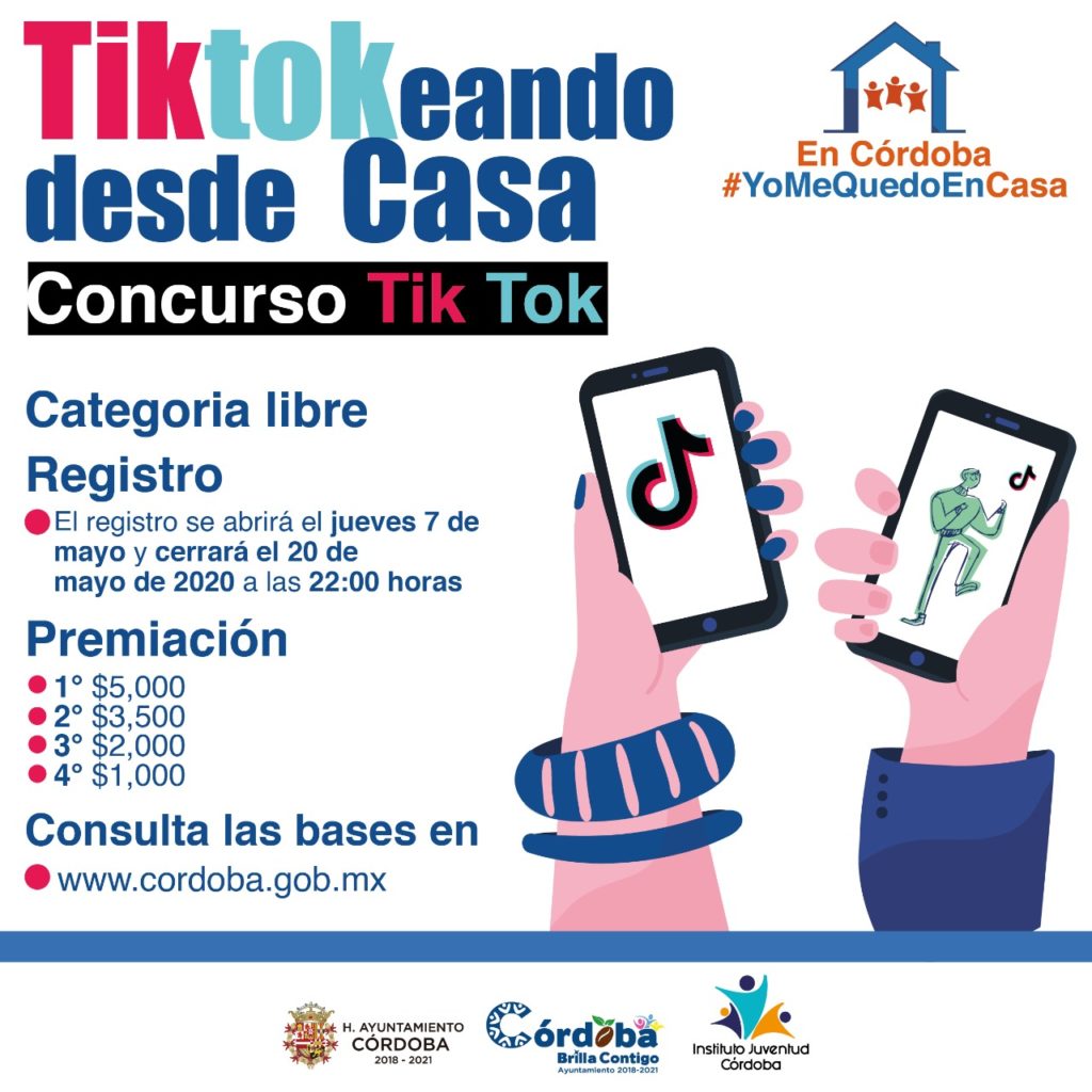 Instituto Juventud Córdoba invita a jóvenes a participar en concurso “TikTokeando desde casa”