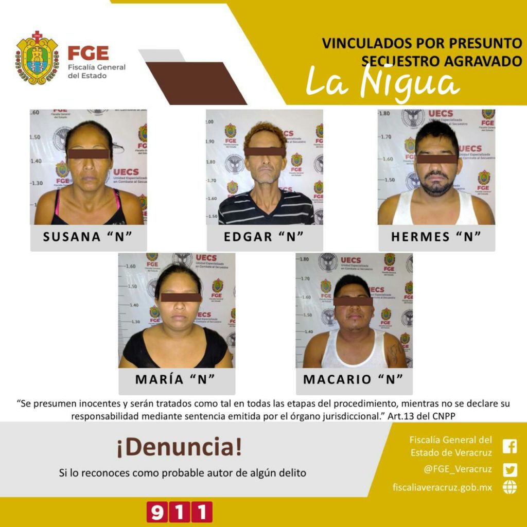 FGE obtiene vinculación contra banda de secuestradoresHabían privado de su libertad a 6 extranjeros