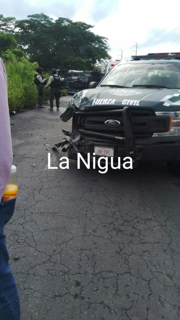 Carambola y volcadura