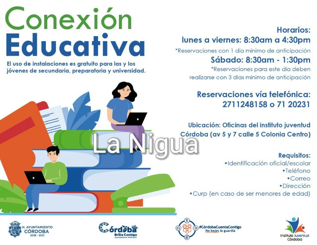 Pone Instituto de la Juventud de Córdoba pone a disposición 45 espacios para que estudiantes tomen clases virtuales.