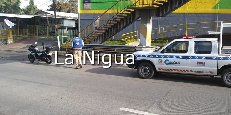 Tráiler tira poste de CFE.