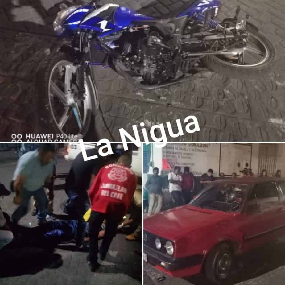 Grave motociclista atropellado en el centro.