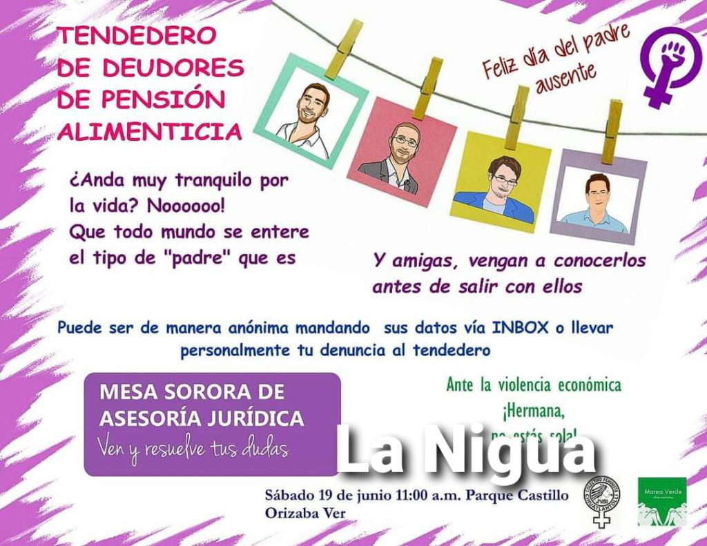 Realizarán feministas Feliz día del padre ausente.