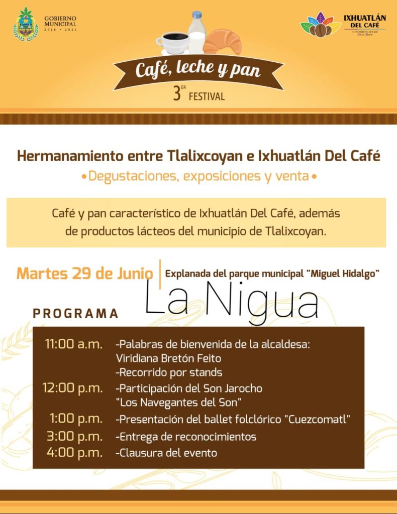 HABRÁ TERCER FESTIVAL “CAFÉ, LECHE Y PAN”