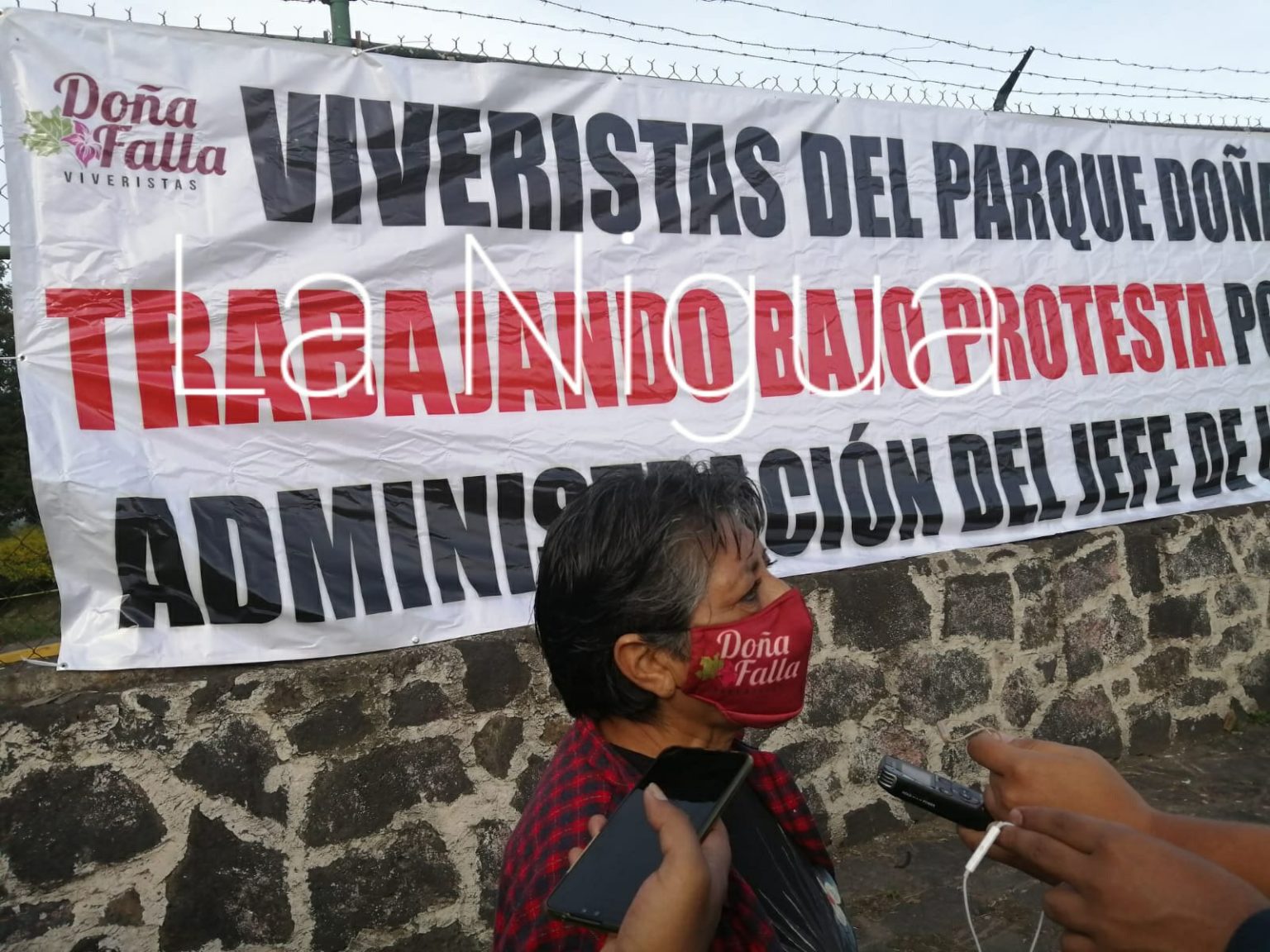 Se manifiestan viveristas del parque Falla