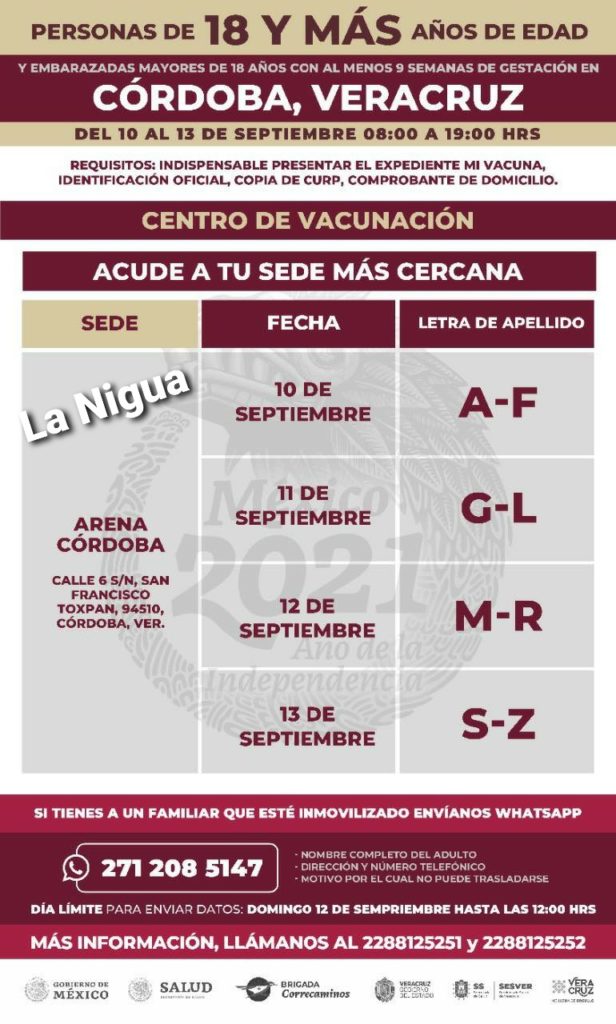 Inicia la vacunación 18 años y más en Córdoba-Orizaba