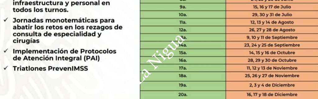 Fechas oficiales de las jornas de recuperación de servicios 1 20221005 1831276865542851192109675