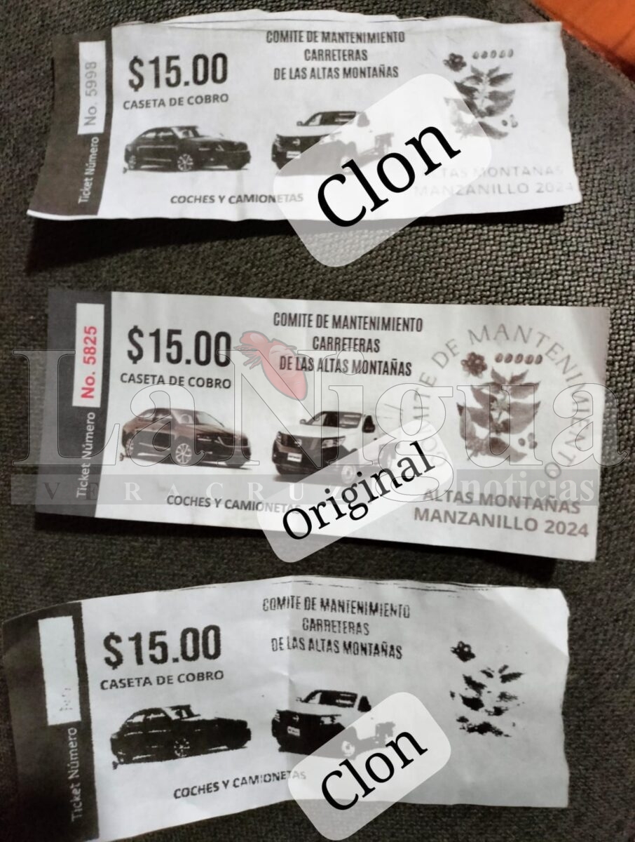 Boletos clonados en caseta de peaje de la Sierra de Atoyac.