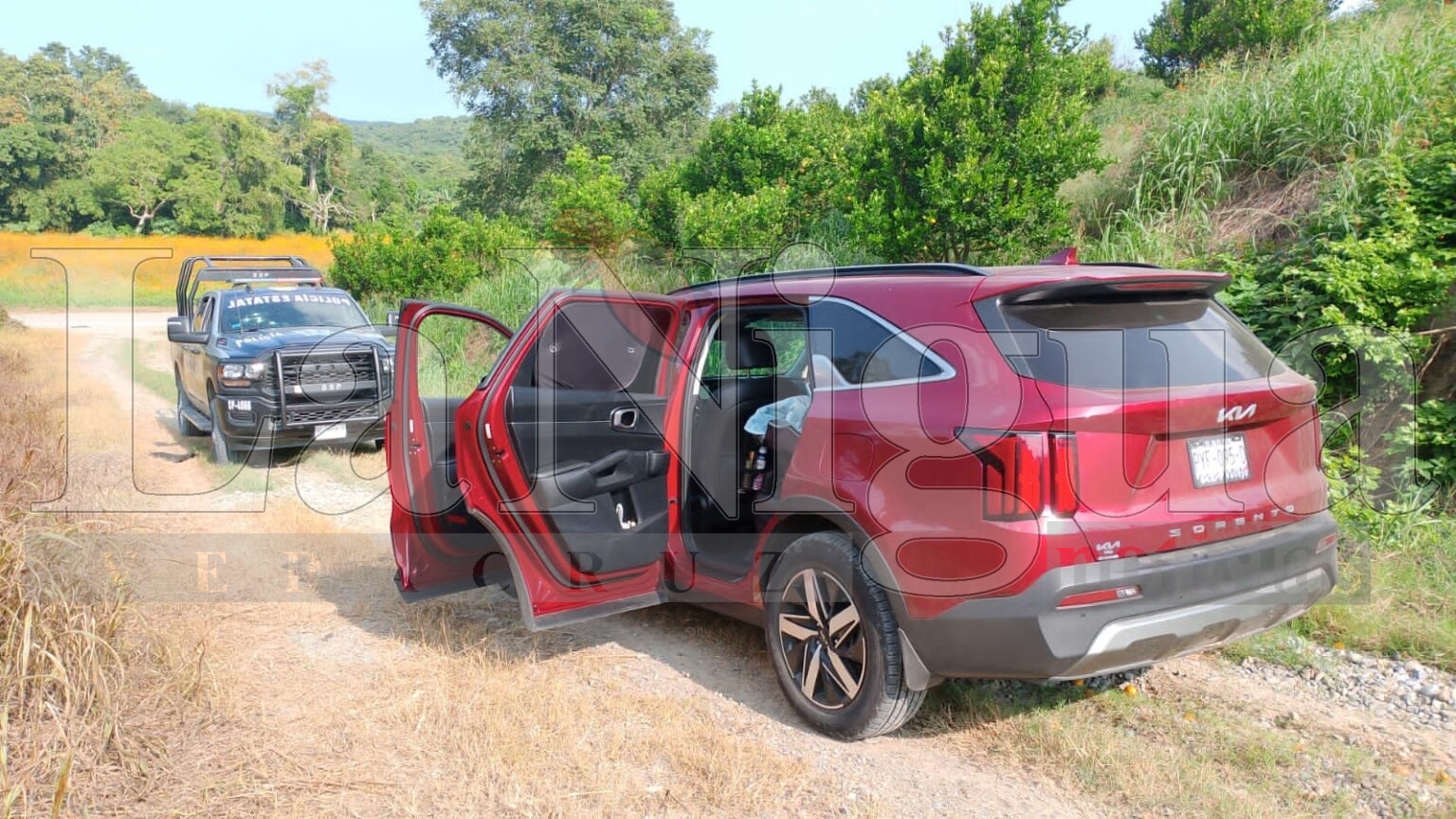 A balazos, preventivos estatales; recuperan una camioneta robada en Tuxpan