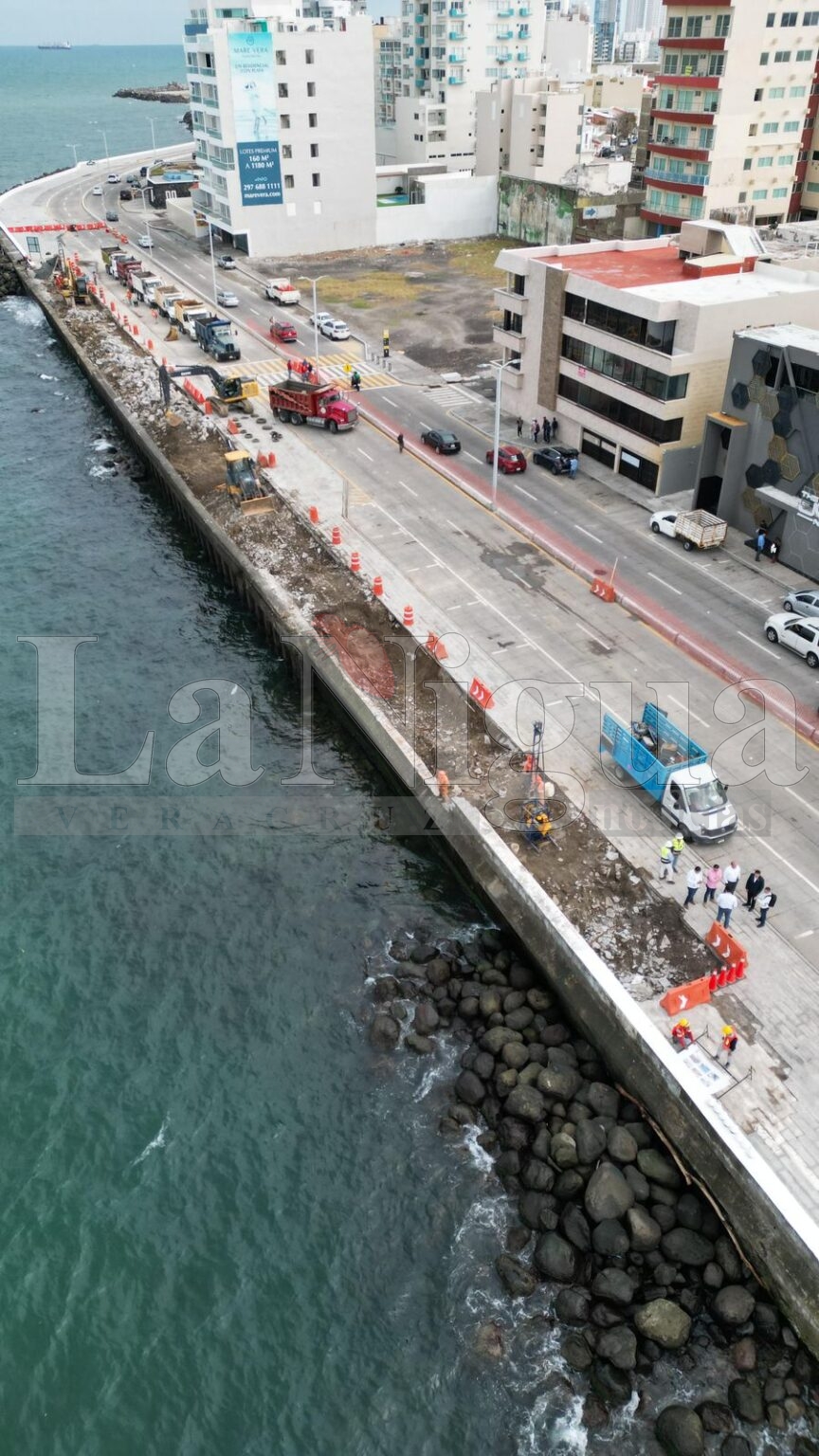 Gobierno estatal rehabilita socavón de Boca del Río