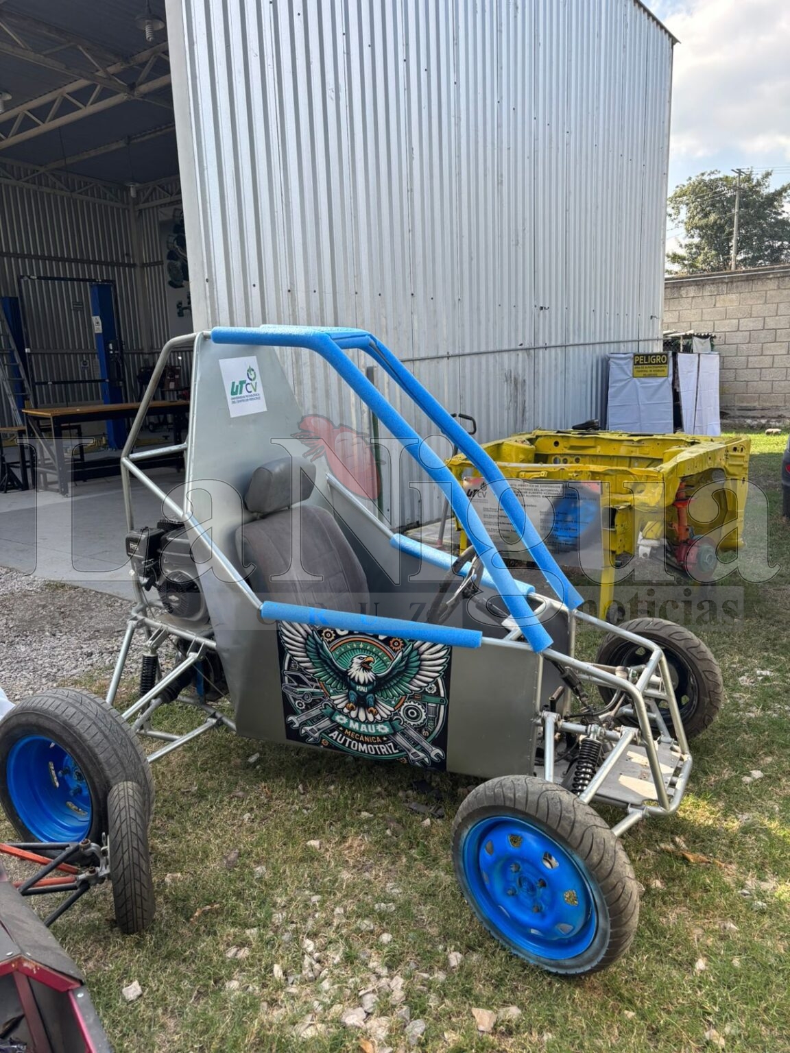 Alumnos de la -UTCV- campus Cuitláhuac desarrollan con éxito un Go-Karts con motor a gasolina.