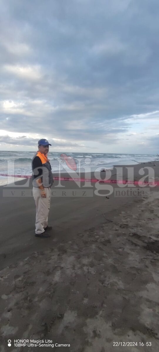 Terminó, el drama tras localizar a un turista ahogado en aguas del Golfo de México en Tecolutla