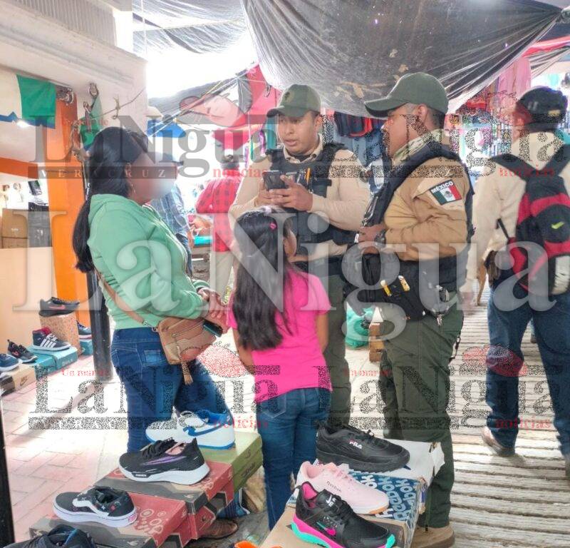 Furza civil recupera niña sustraída en el mercado