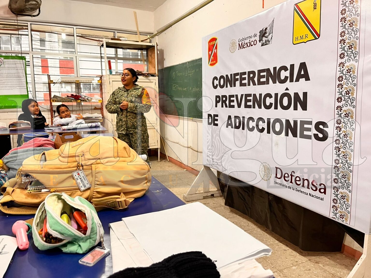 Personal del Hospital Militar Regional realiza conferencia de prevención de adicciones en Tuxpan