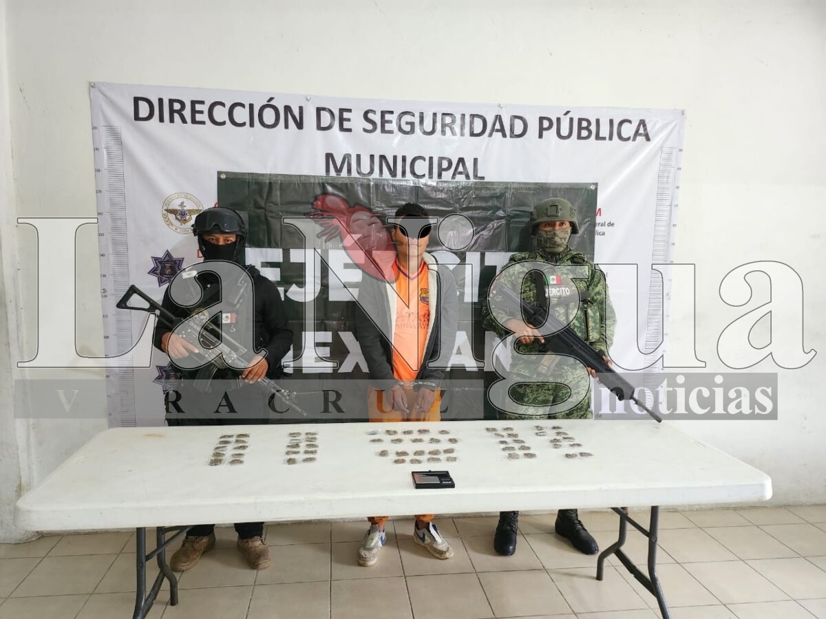 SEDENA y SPM, detienen a otro narcomenudista en Papantla