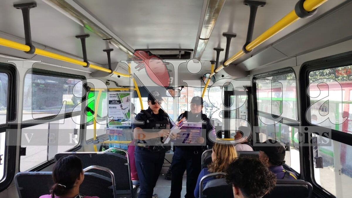 En Ixtaczotitlán aplican operativo Mujer Segura en el transporte publico