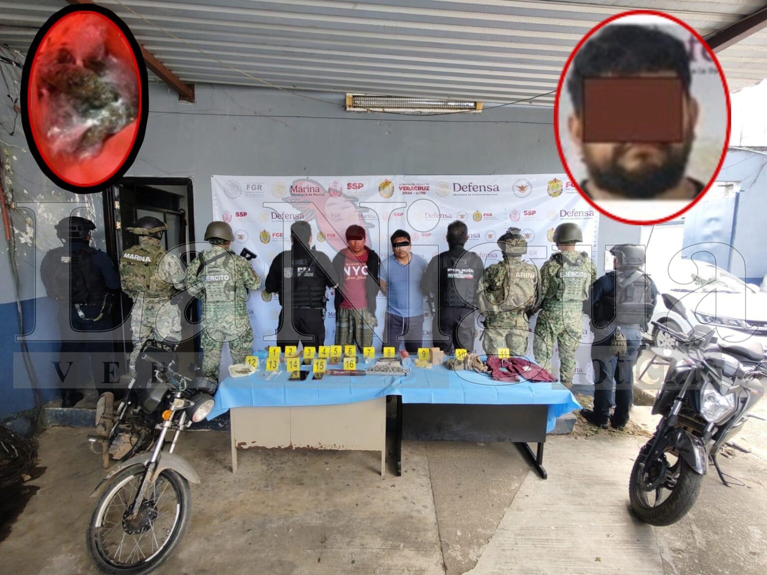 FGE y Fuerzas Federales Coordinan Operativos en el Sur de Veracruz: Tres Detenidos y Aseguramiento de Drogas y Armas