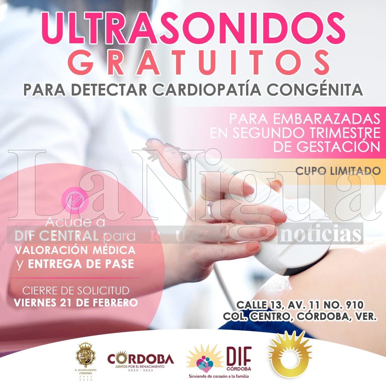 Convoca DIF Córdoba a participar en campaña de ultrasonidos, para mujeres embarazadas