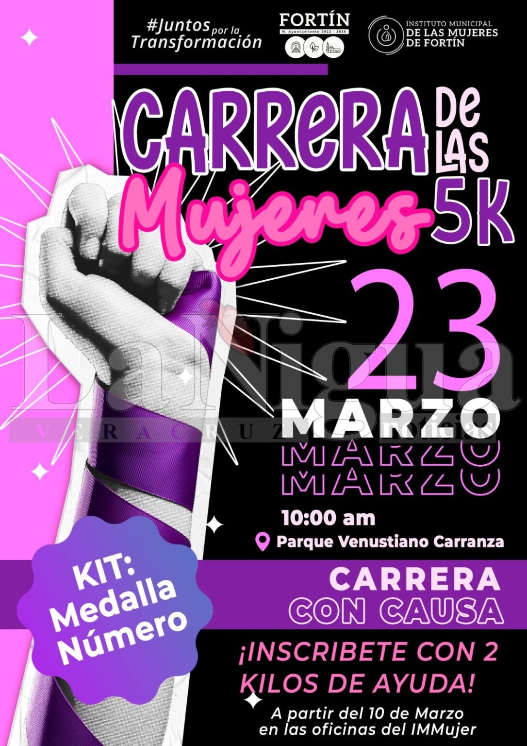 Organiza Instituto de la Mujer carrera con causa
