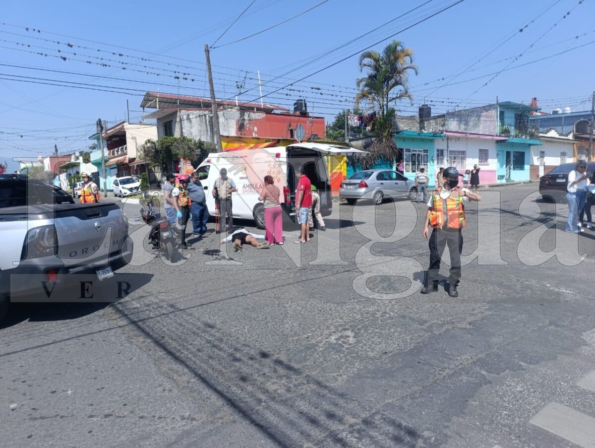 MOTOCICLISTA SALE DISPARADO TRAS CHOQUE EN FORTÍN DE LAS FLORES