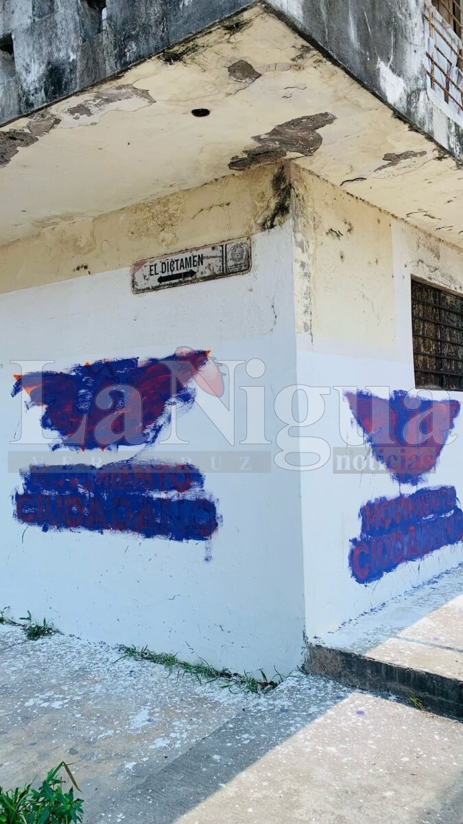 En Boca del Río vandalizan bardas con logotipo de Movimiento Ciudadano 1 img 20250327 wa0047668840583951614260