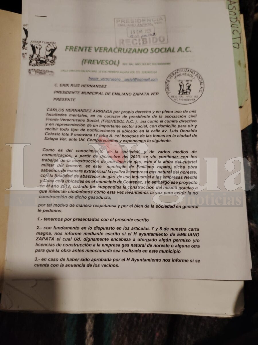 Buscan judicialmente frenar obra de gas natural en carretera Xalapa Veracruz 1 img 20250329 wa00818766562995776854962