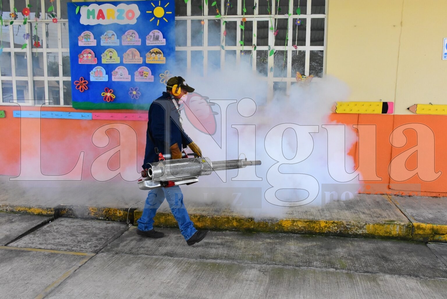 Fumiga Vectores municipal escuelas como parte de la certificación de Escuelas Libres de Criaderos