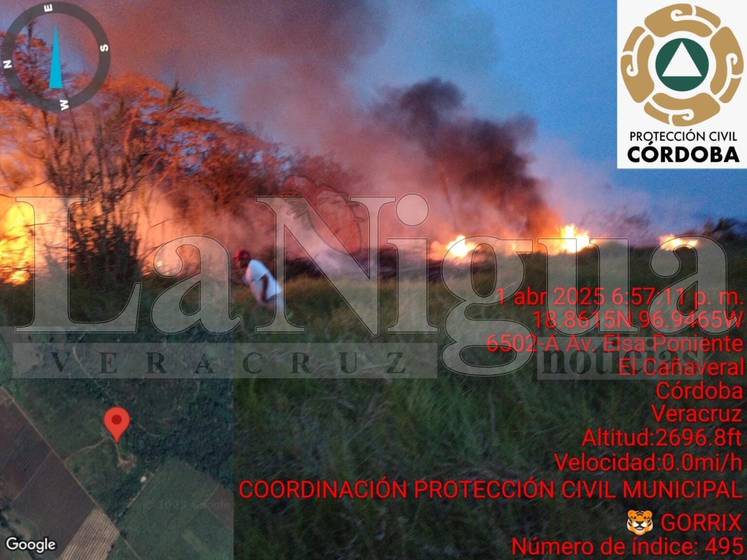 Trabaja PC Córdoba para controlar incendios en 20 de noviembre y San José de Tapia