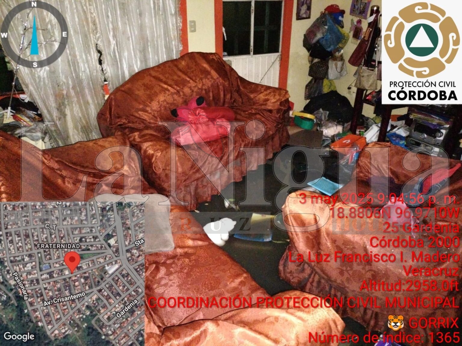 Atiende Protección Civil Córdoba tres afectaciones por el fenómeno hidrometeorológico