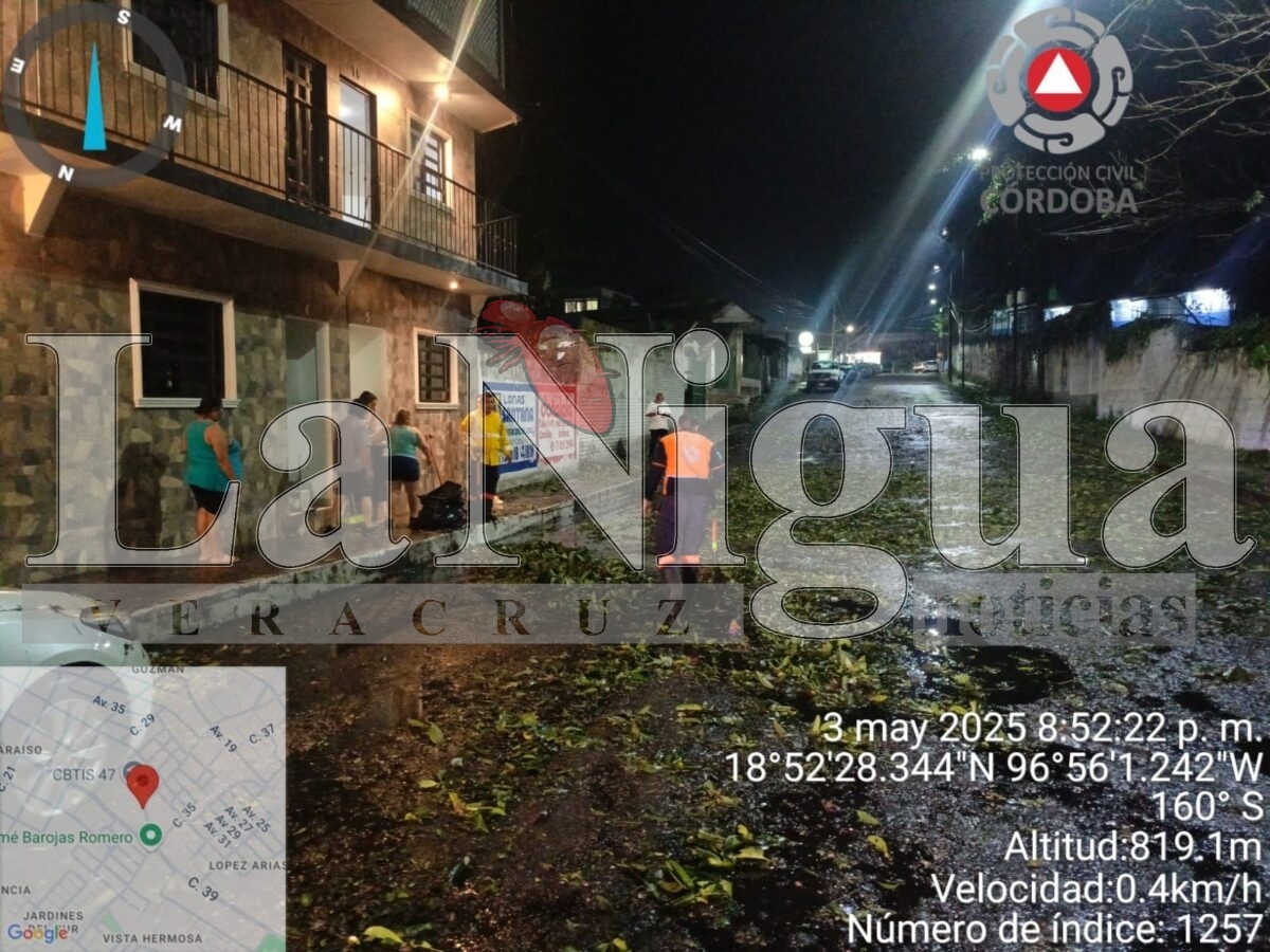 Atiende Protección Civil Córdoba tres afectaciones por el fenómeno hidrometeorológico 3 img 20250503 wa01583386094263617559592