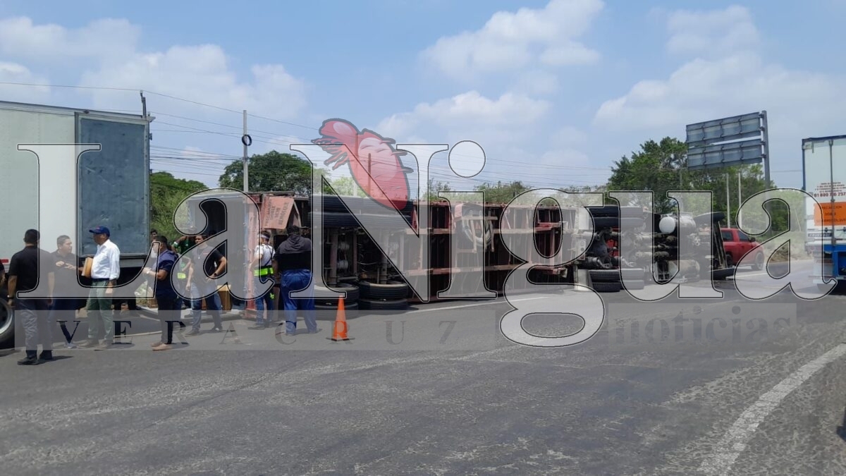 Vuelca tráiler y golpean a conductor en carretera federal Veracruz - Xalapa 2 img 20250609 wa00997911728050293625540